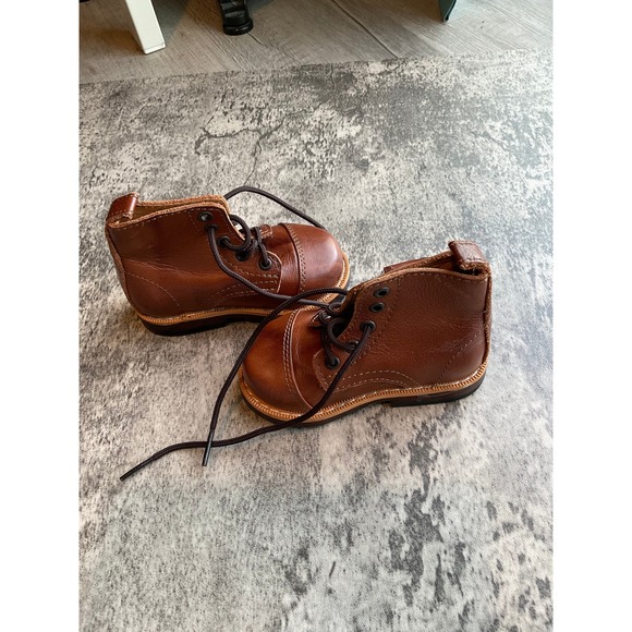 Mikoleon Classic Heirloom Kids Toddler Sz 20 (5US) Brown Leather Lace Up Boots - Picture 11 of 11